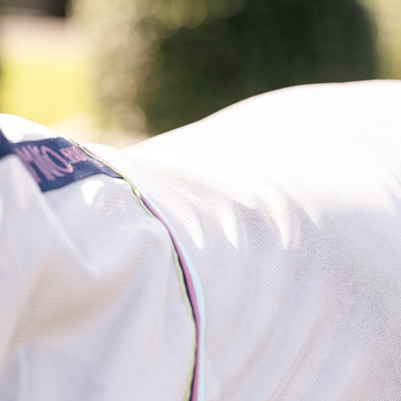 Horseware - Couverture anti-mouches Amigo Bug Rug Plus Pony argent/ lime/ marine/ rose/ bleu | - Ohlala