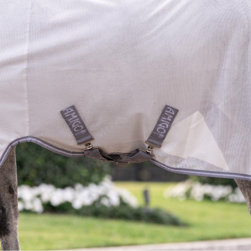 Horseware - Couverture anti-mouches Amigo Bug Rug Plus Pony argent/ titanium grey/ argent | - Ohlala