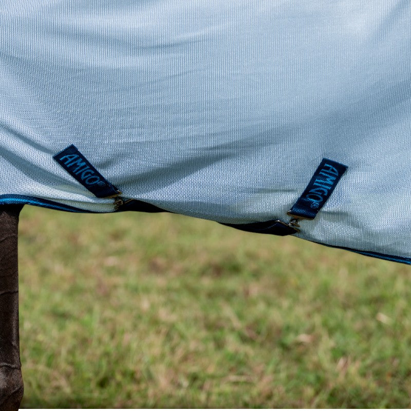 Horseware - Couverture anti-mouches Amigo Bug Rug Plus azure blue/ marine/ bleu électrique | - Ohlala