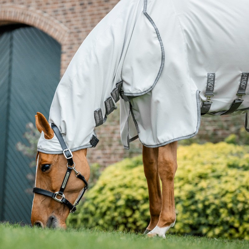 Horseware - Couverture d'extérieur Amigo Ripstop Hoody argent/ titanium grey/ argent | - Ohlala