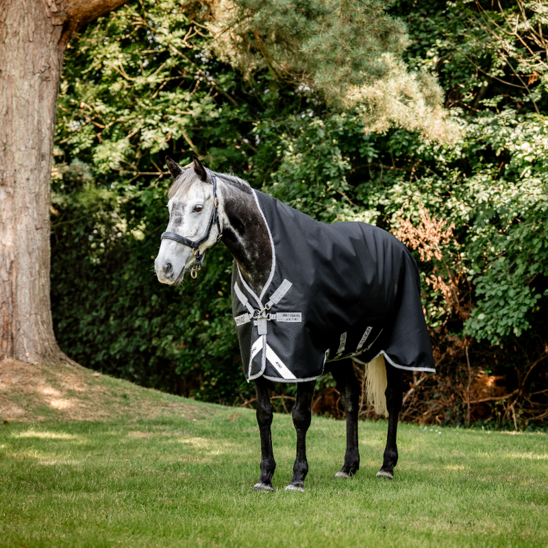 Horseware - Couverture d'extérieur Amigo Wug Turnout noir/ titanium grey/ argent 50g | - Ohlala