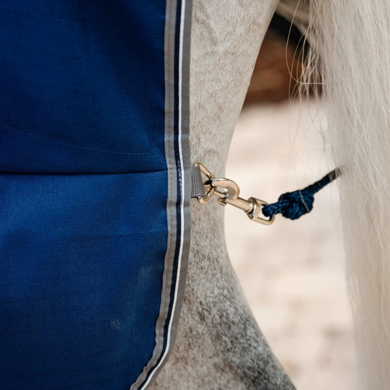 Horseware - Couverture de box Rambo Stable marine/ thunderstorm grey/ argent | - Ohlala