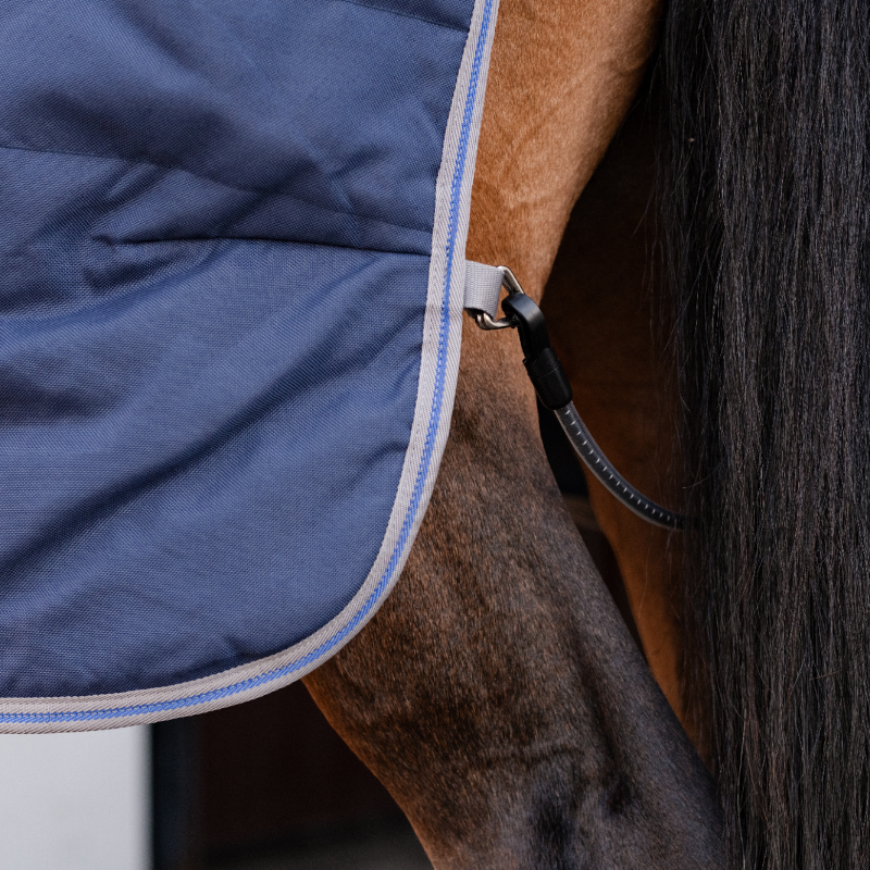 Horseware - Couverture de box Rhino Stable marine/ titanium grey/ classic blue 100g | - Ohlala