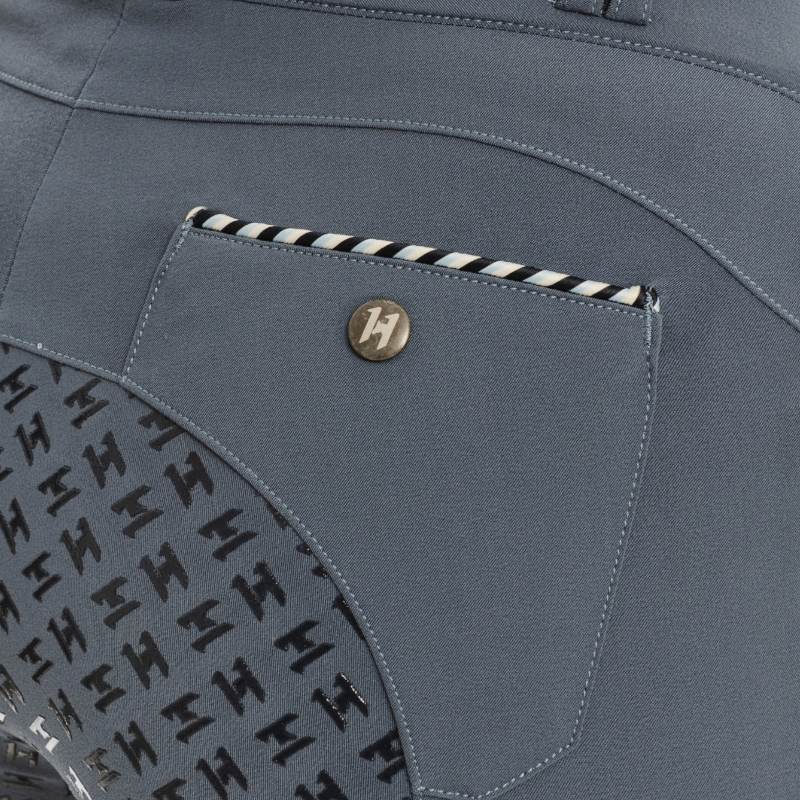 Horseware - Pantalon d'équitation femme Newmarket Mid-Rise indigo orchid full grip | - Ohlala