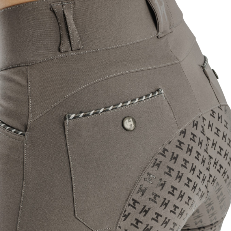 Horseware - Pantalon d'équitation femme Newmarket Mid-Rise thunderstorm full grip | - Ohlala