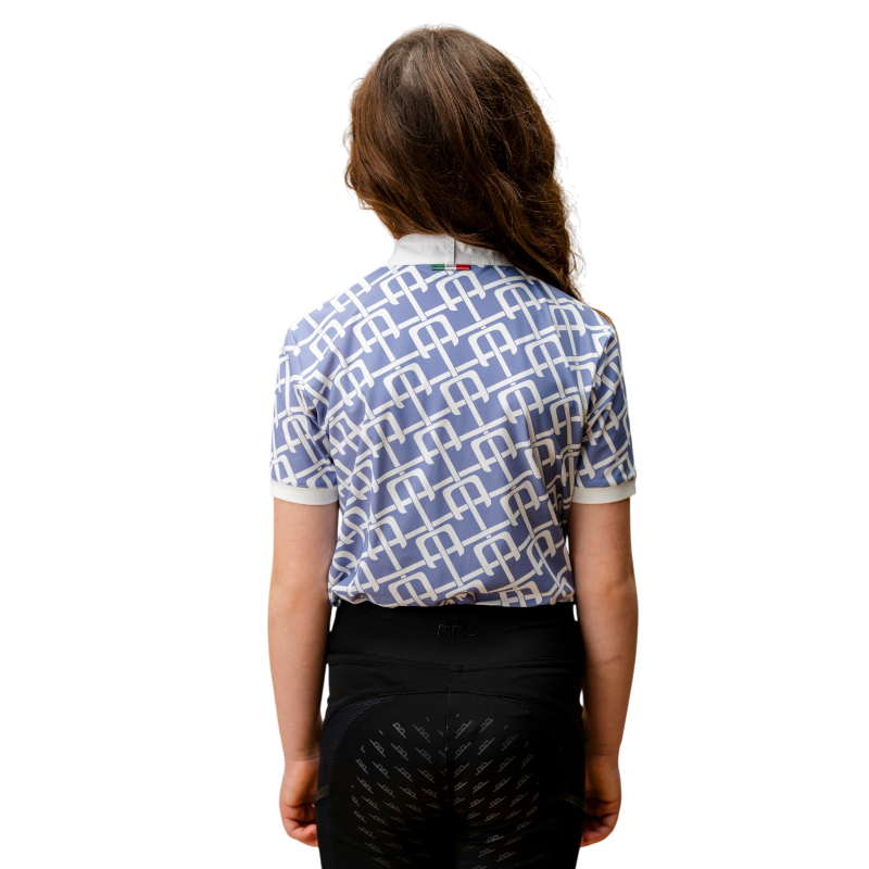 Horseware - Polo de concours manches courtes enfant Zanara siciliian blue | - Ohlala