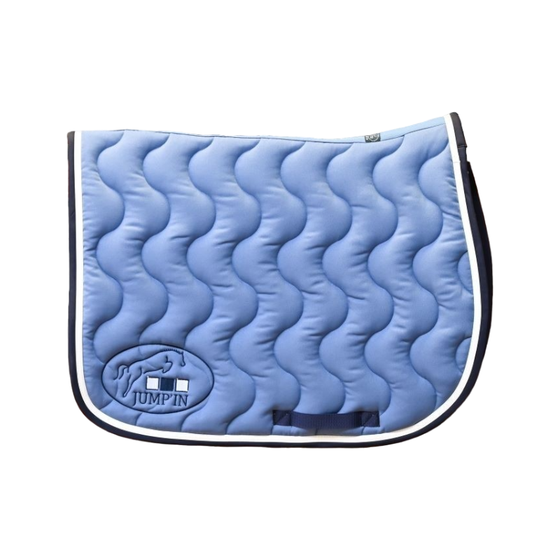 Jump'In - Tapis de selle Jumpad Ecusson bleu lagon/ marine