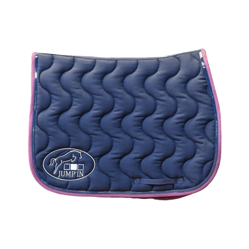 Jump'In - Tapis de selle Jumpad Écusson marine et prune | - Ohlala