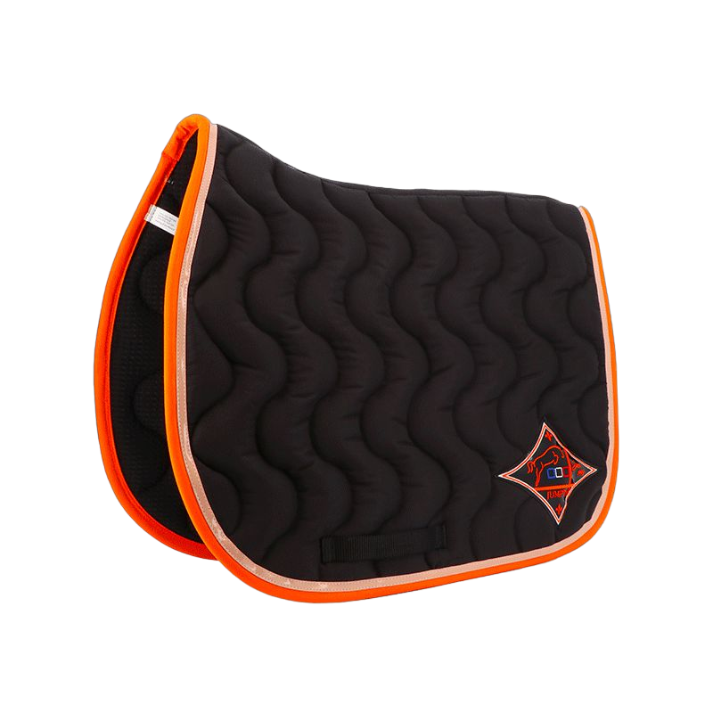 Jump'In - Tapis de selle noir/ champagne/ orange | - Ohlala