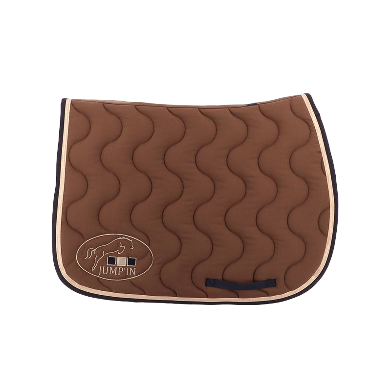 Jump'In - Tapis de selle taupe/ champagne/ marine | - Ohlala