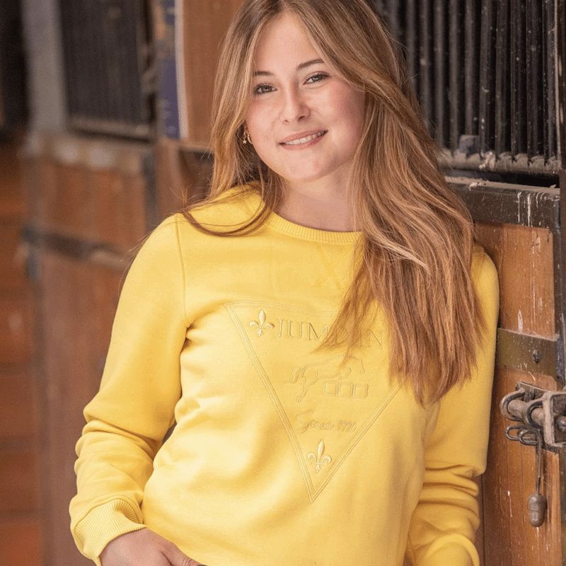 Jump'in - Sweat col rond femme Spring jaune | - Ohlala