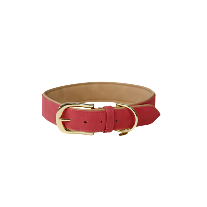 Kentucky Dogwear - Collier pour chien vegan leather red/beige