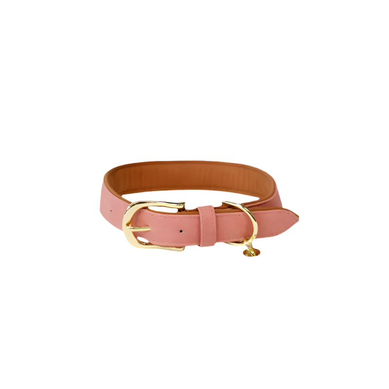 Kentucky Dogwear - Collier pour chien vegan leather peach/brown