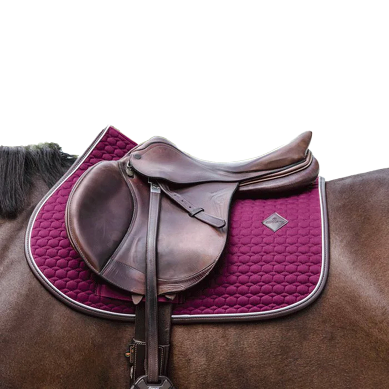 Kentucky Horsewear - Tapis de selle classic leather bordeaux | - Ohlala