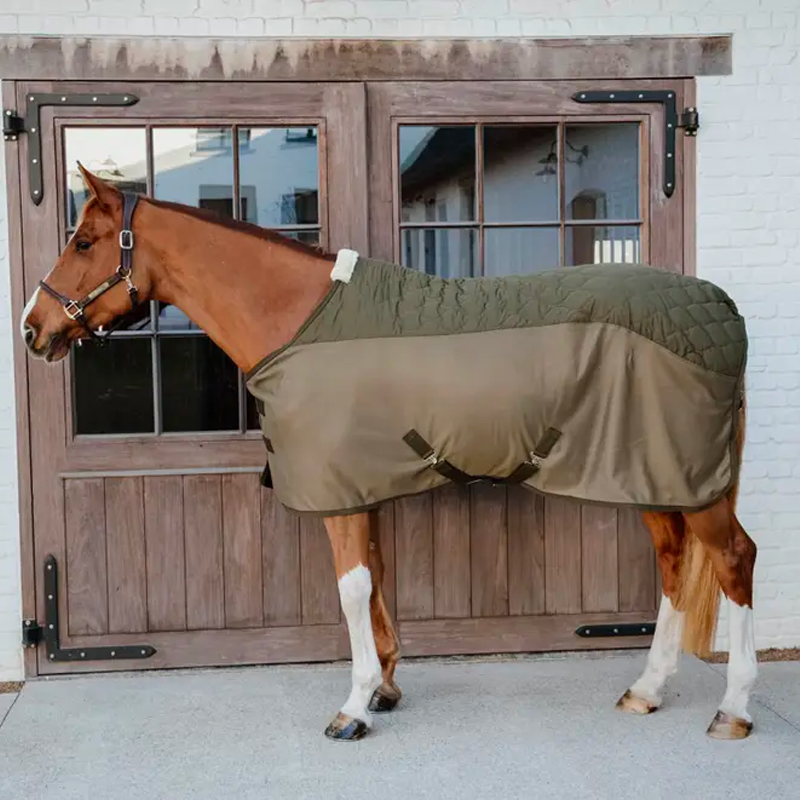 Kentucky Horsewear - Couverture polaire Transport Combo Cooler Fleece vert sapin | - Ohlala