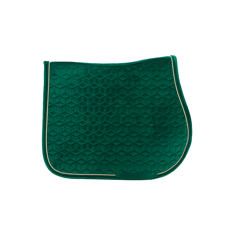 Kentucky Horsewear - Tapis de selle Velvet Jumping Vert Foncé | - Ohlala