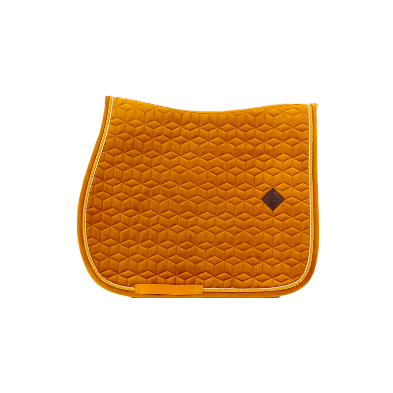 Kentucky Horsewear - Tapis de selle Velvet Jumping Moutarde | - Ohlala