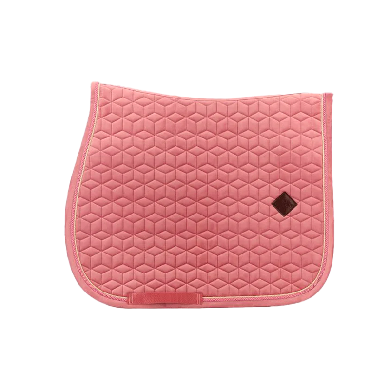 Kentucky Horsewear - Tapis de selle Velvet Jumping Vieux rose | - Ohlala