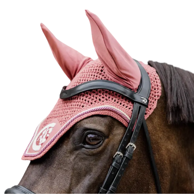 Kentucky Horsewear - Bonnet anti-mouches Wellington 3D Logo corde fuchsia | - Ohlala