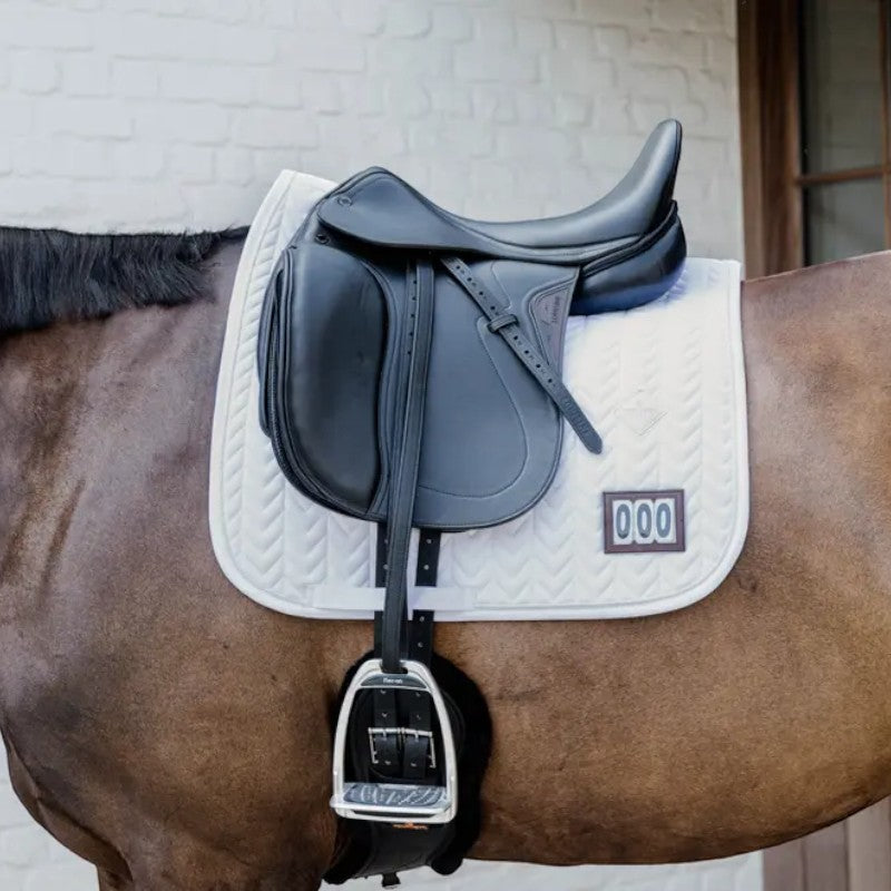 Kentucky Horsewear - Tapis de dressage Fishbone Compétition 2 numéros blanc | - Ohlala