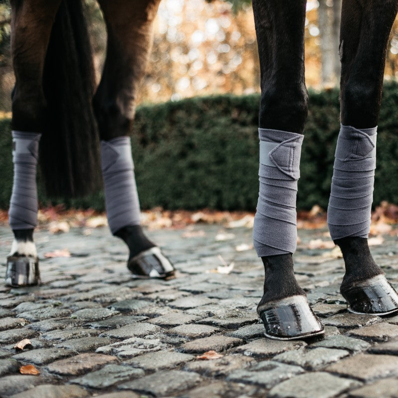 Kentucky Horsewear - Bandes de polo polaire Show Vegan Wool gris (x4) | - Ohlala
