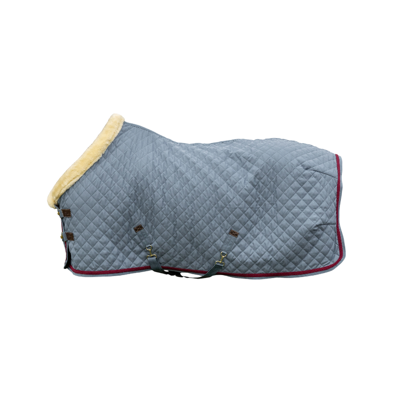 Kentucky Horsewear - Couverture de présentation Corde Tressée denim/ bordeaux | - Ohlala