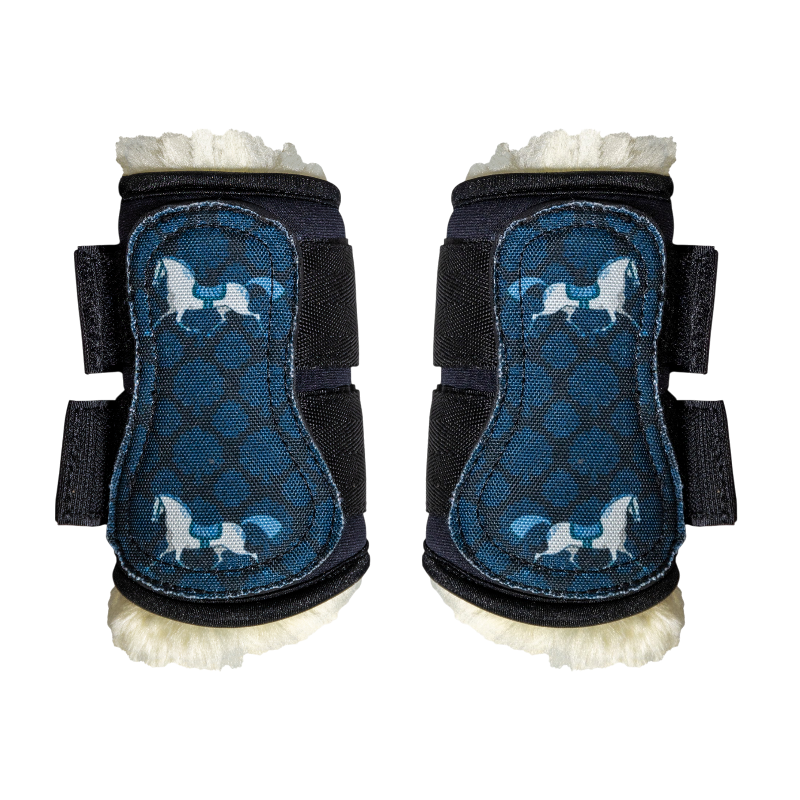 Kentucky Horsewear - Guêtres mouton antérieurs motif cheval Sammy Collection noir | - Ohlala