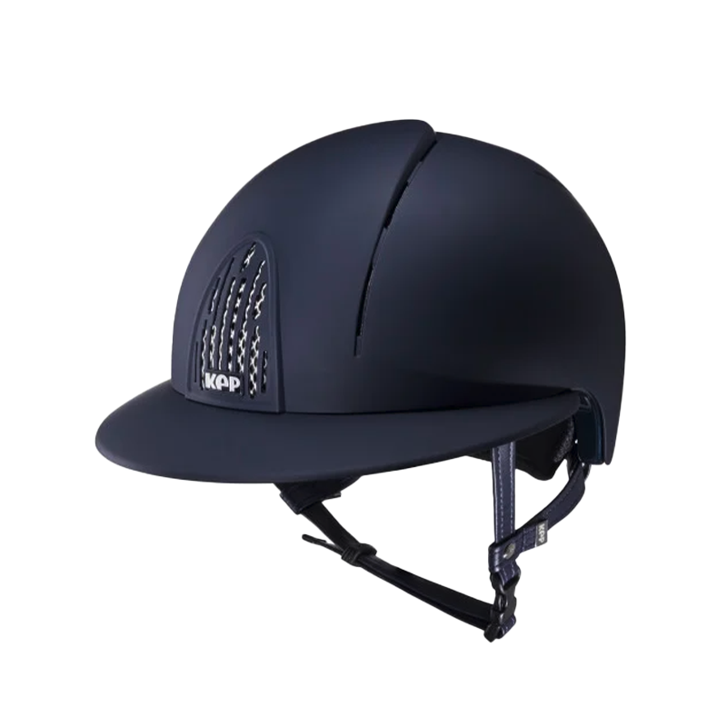 KEP - Matte navy riding helmet with polo visor 