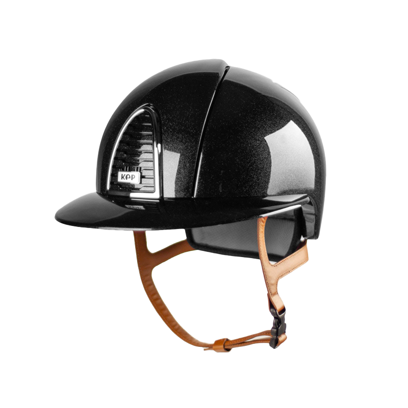 KEP - Casque d'équitation Cromo 2.0 Diamond black polo jugulaire beige | - Ohlala