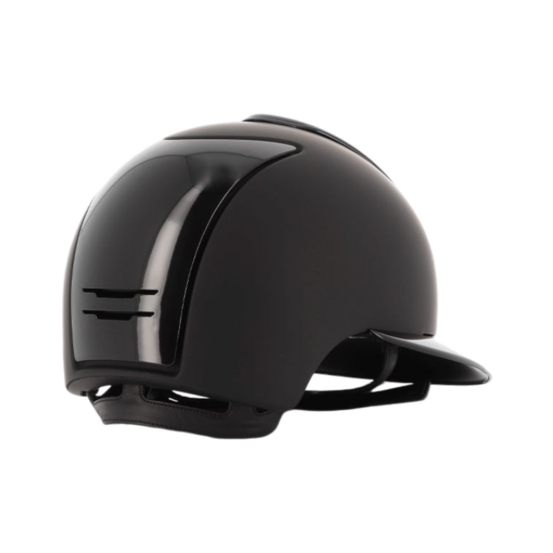 KEP - Casque d'équitation Cromo 2.0 Textile/ Polish noir visière polo | - Ohlala