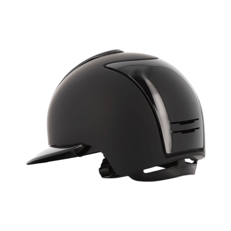KEP - Casque d'équitation Cromo 2.0 Textile/ Polish noir visière polo | - Ohlala