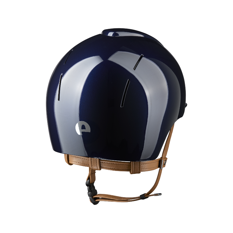 KEP - Casque d'équitation Smart Nova Metal Polish blue visière standard jugulaire beige | - Ohlala