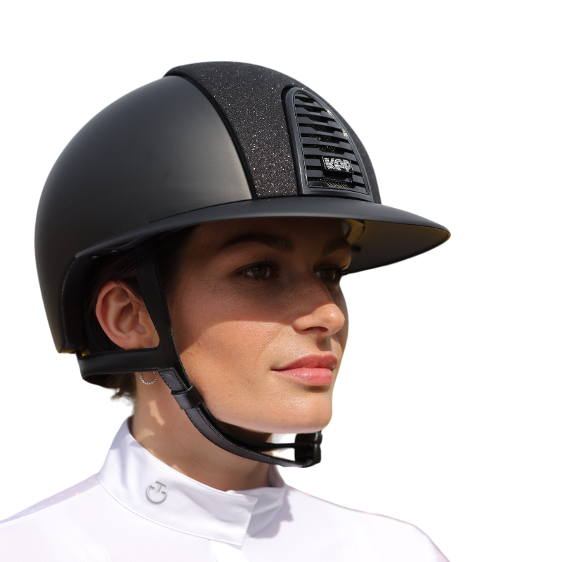 KEP - Casque d'équitation Cromo 2.0 édition limitée Star black visière polo | - Ohlala