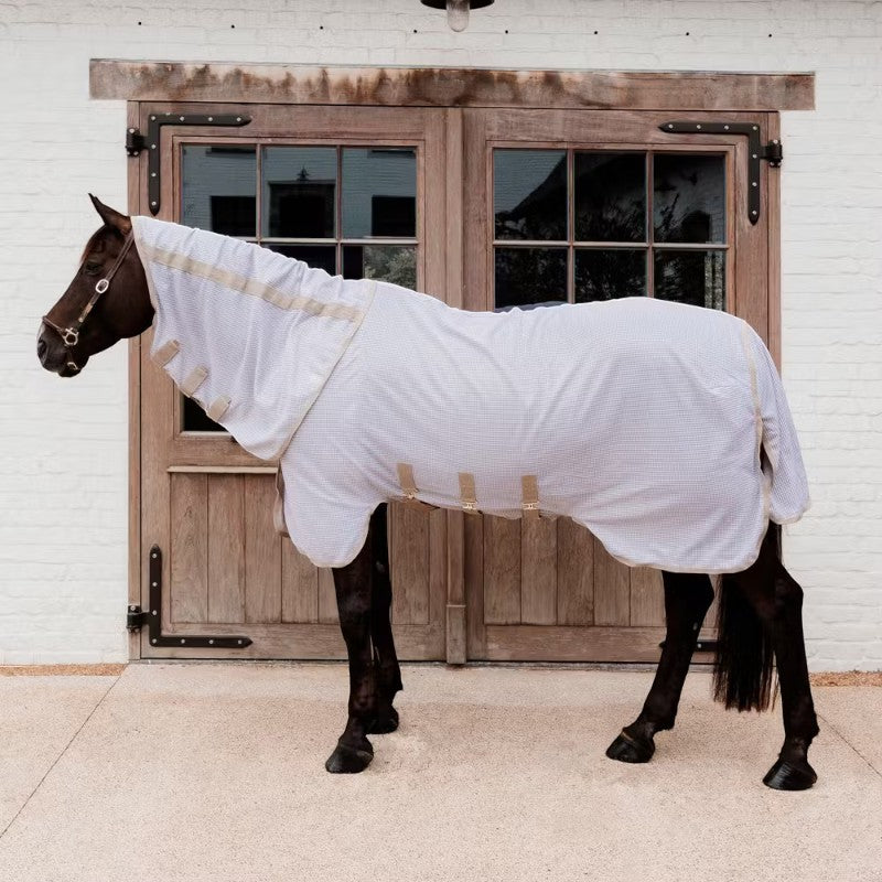 Kentucky Horsewear - Couverture anti-mouches Confort pied de poule beige | - Ohlala