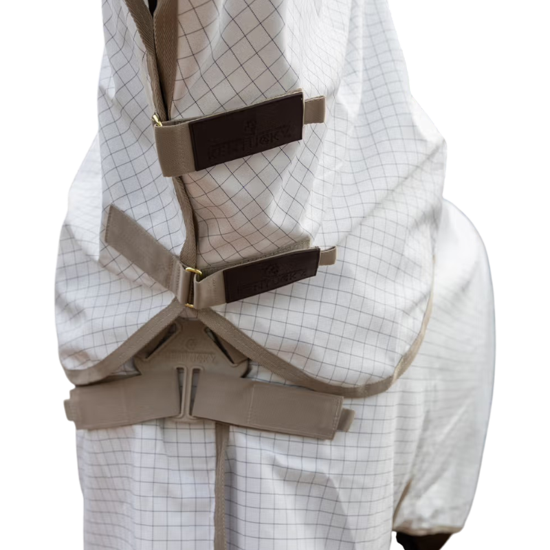 Kentucky Horsewear - Couverture anti-mouches Sweet Itch Fly Comfort blanc | - Ohlala