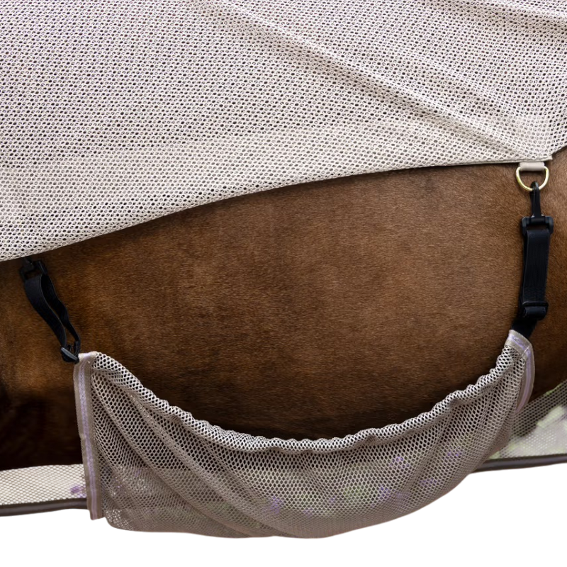Kentucky Horsewear - Couverture anti-mouches avec protection ventrale Comfort beige | - Ohlala