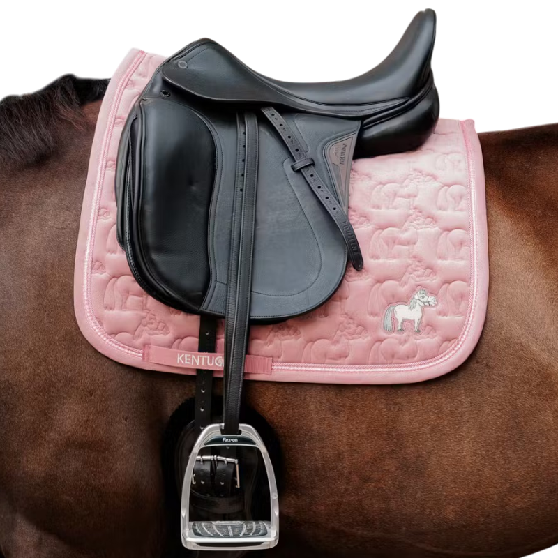 Kentucky Horsewear - Tapis de dressage Sammy glitter pearls vieux rose | - Ohlala