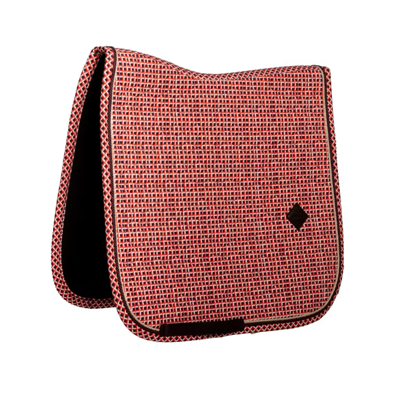 Kentucky Horsewear - Tapis de dressage Velvet Printing check rouge | - Ohlala