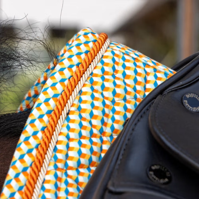 Kentucky Horsewear - Tapis de dressage Velvet Printing cubes colorfull | - Ohlala