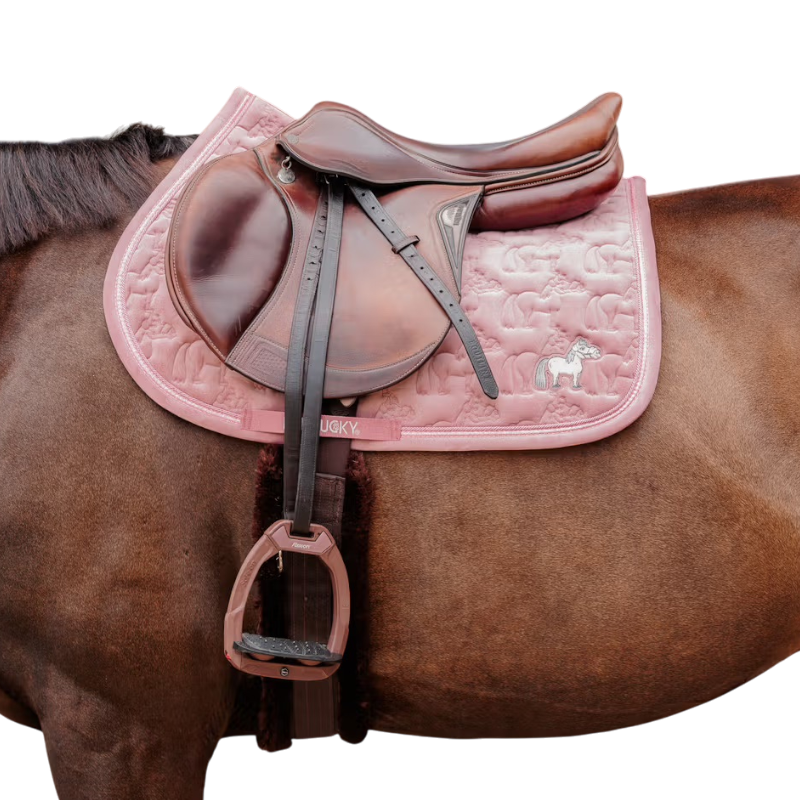 Kentucky Horsewear - Tapis de selle Sammy glitter pearls vieux rose | - Ohlala