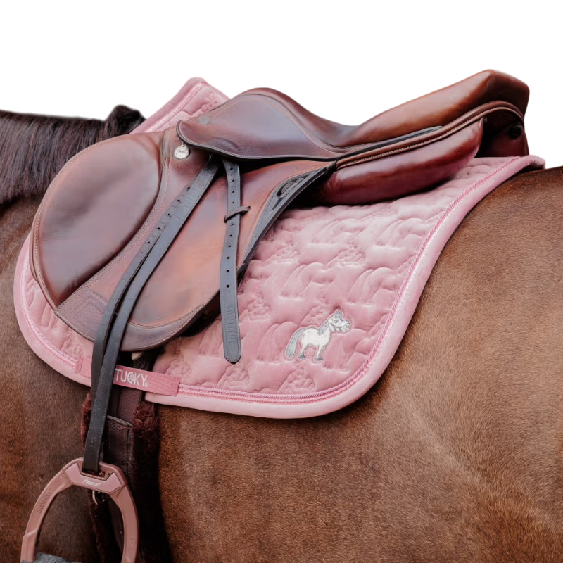 Kentucky Horsewear - Tapis de selle Sammy glitter pearls vieux rose | - Ohlala