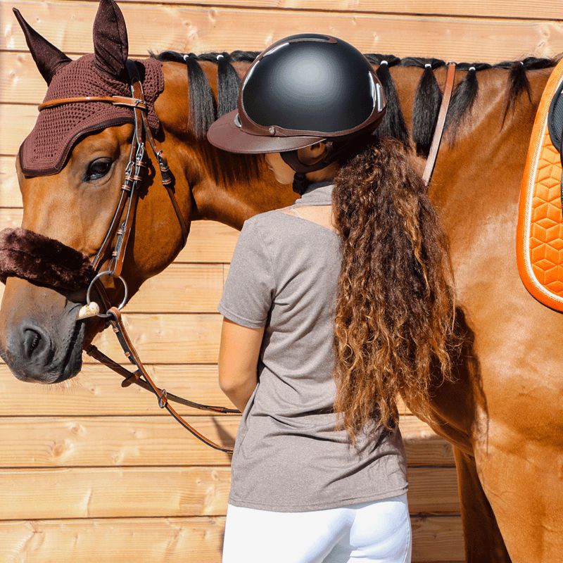 Kentucky Horsewear - Fourreau de muserolle marron | - Ohlala