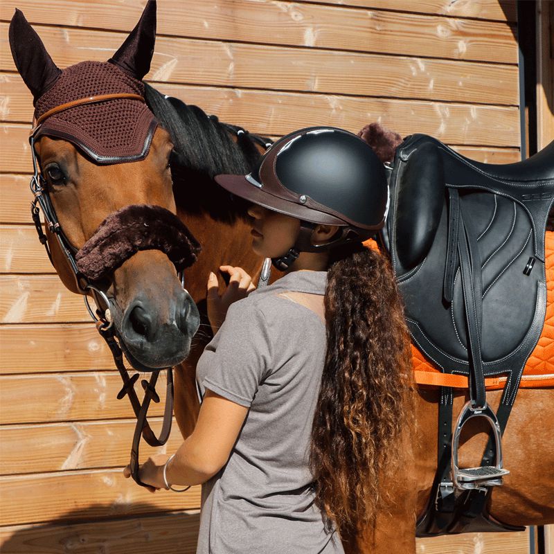 Kentucky Horsewear - Fourreau de muserolle marron | - Ohlala