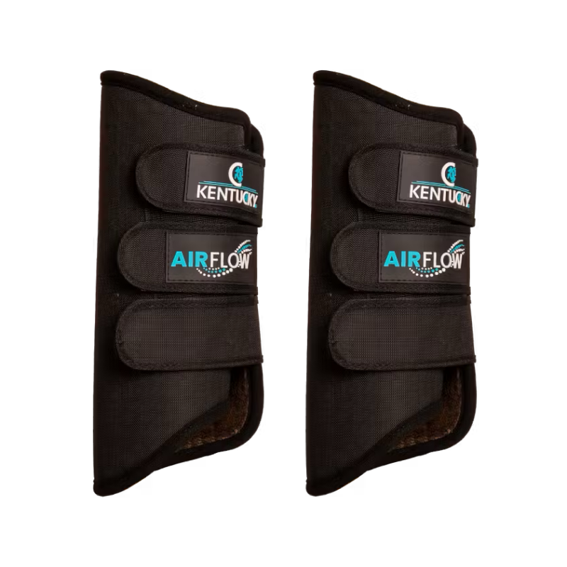 Kentucky Horsewear - Guêtres de cross postérieurs 3D Air Flow Skin Friendly noir | - Ohlala