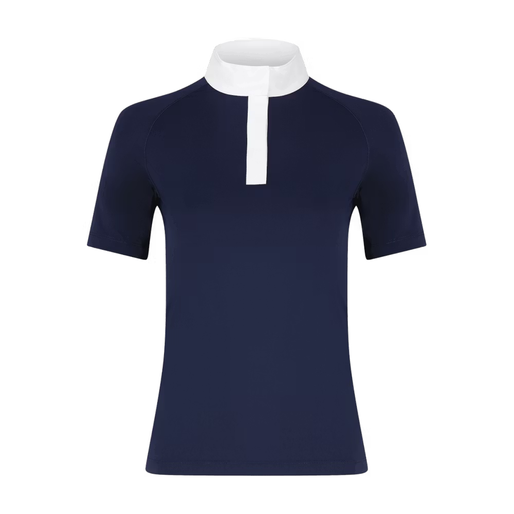 Kentucky Horsewear - Polo manches courtes femme Classic marine | - Ohlala