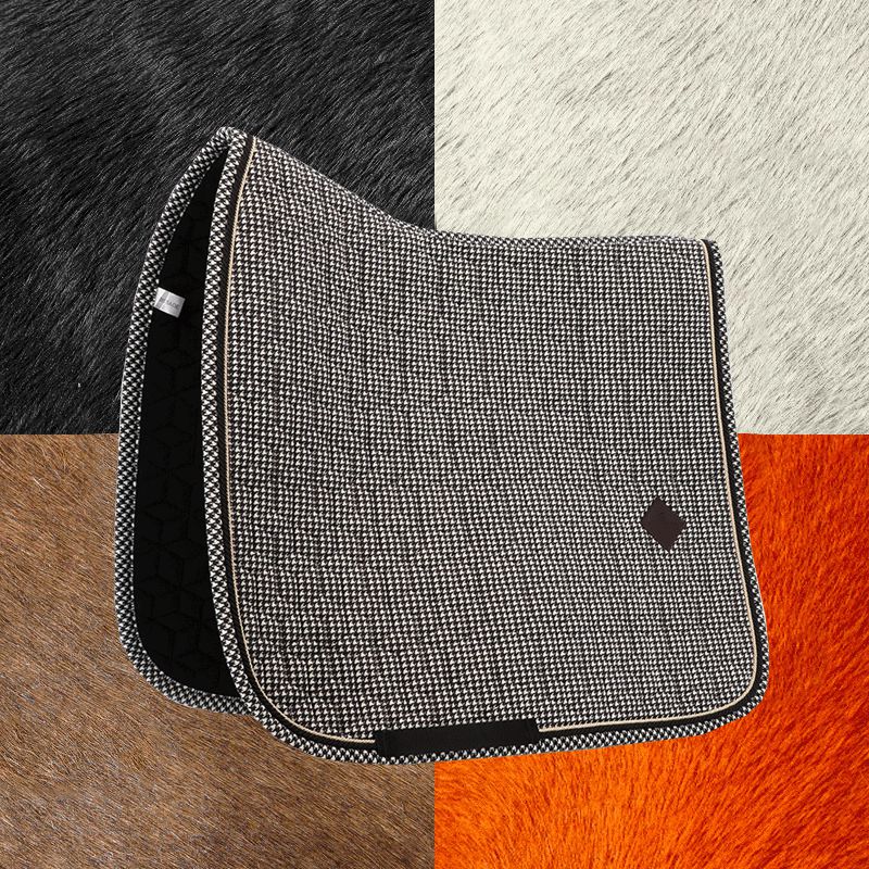 Kentucky Horsewear - Tapis de dressage Pied de Poule noir | - Ohlala