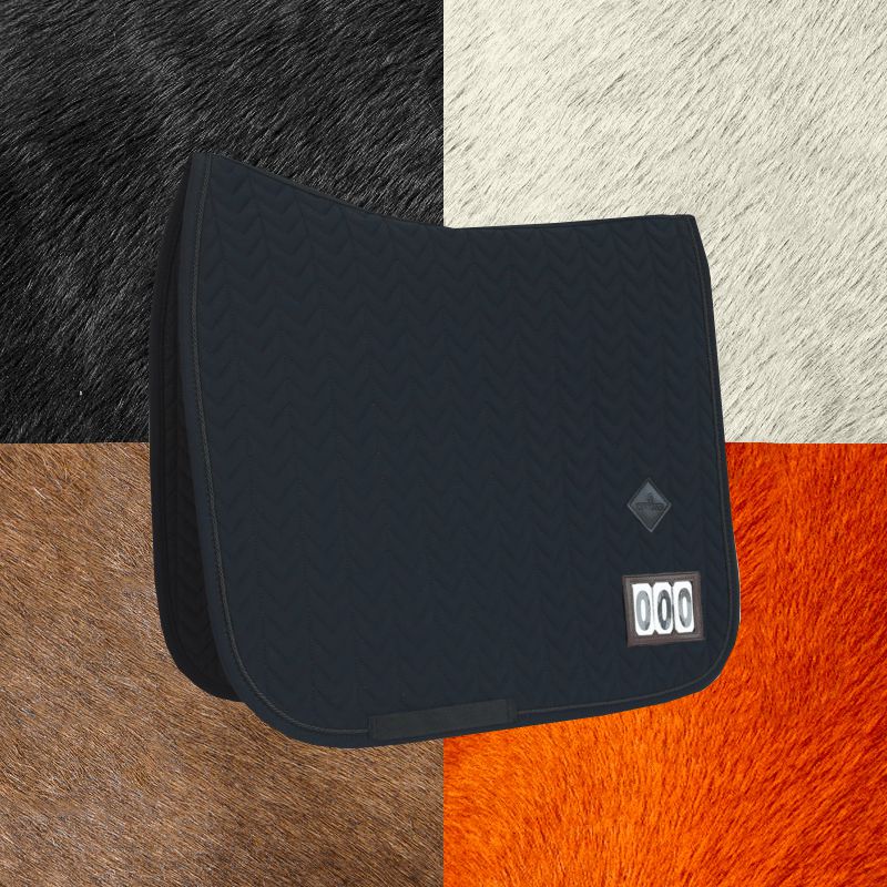 Kentucky Horsewear - Tapis de dressage fishbone noir | - Ohlala