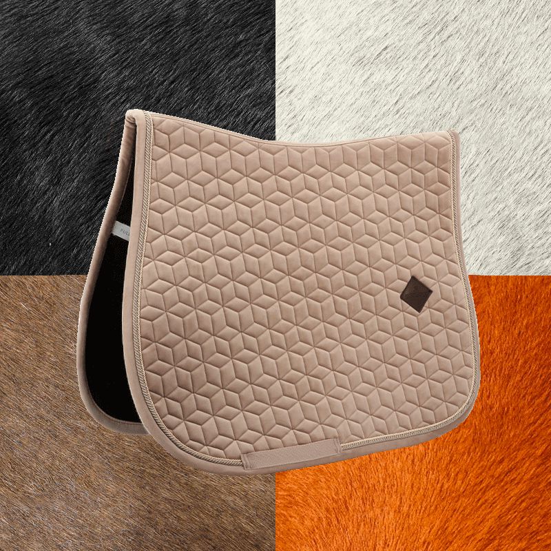 Kentucky Horsewear - Tapis de selle Basic Velvet jumping beige | - Ohlala