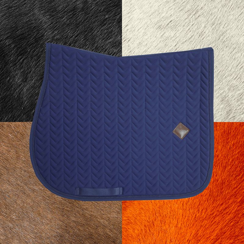 Kentucky Horsewear - Tapis de selle Fishbone marine | - Ohlala