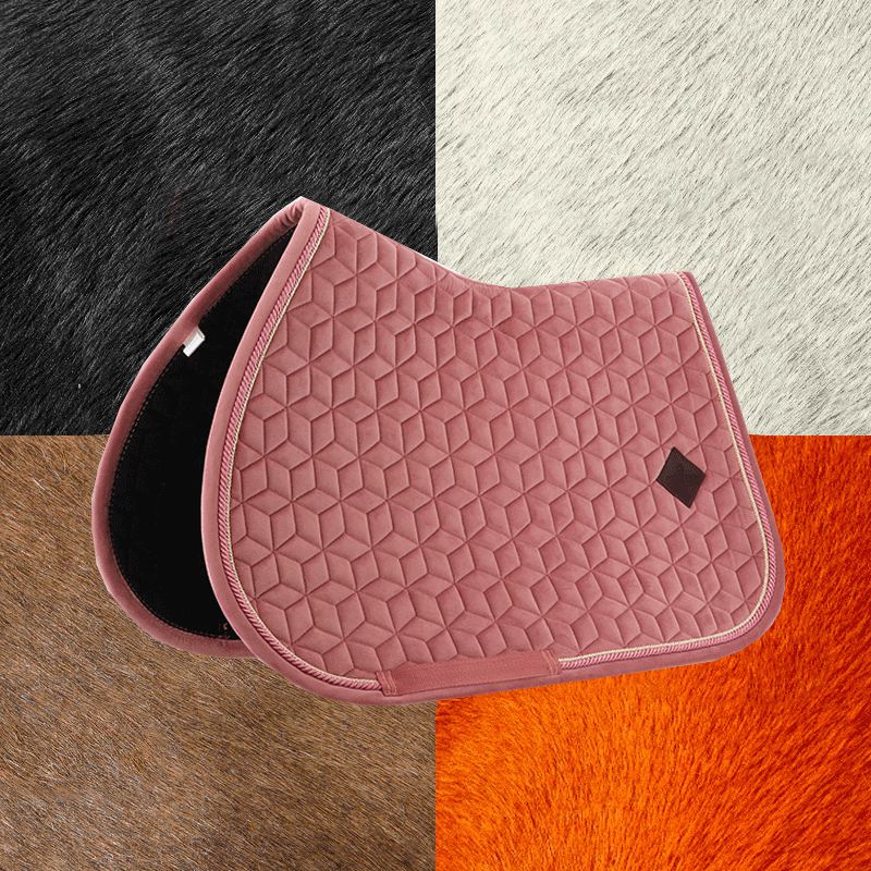 Kentucky Horsewear - Tapis de selle Velvet Jumping Vieux rose pour minis | - Ohlala